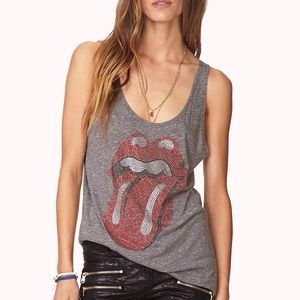 Rolling Stones Tan Top